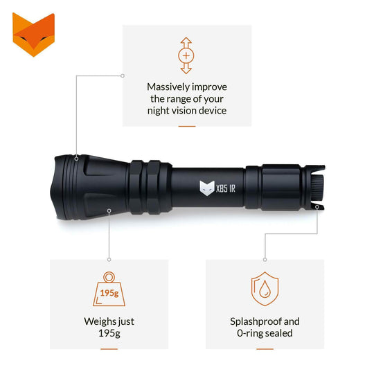 Nightfox XB5 940nm Low Glow Infrared LED Flashlight