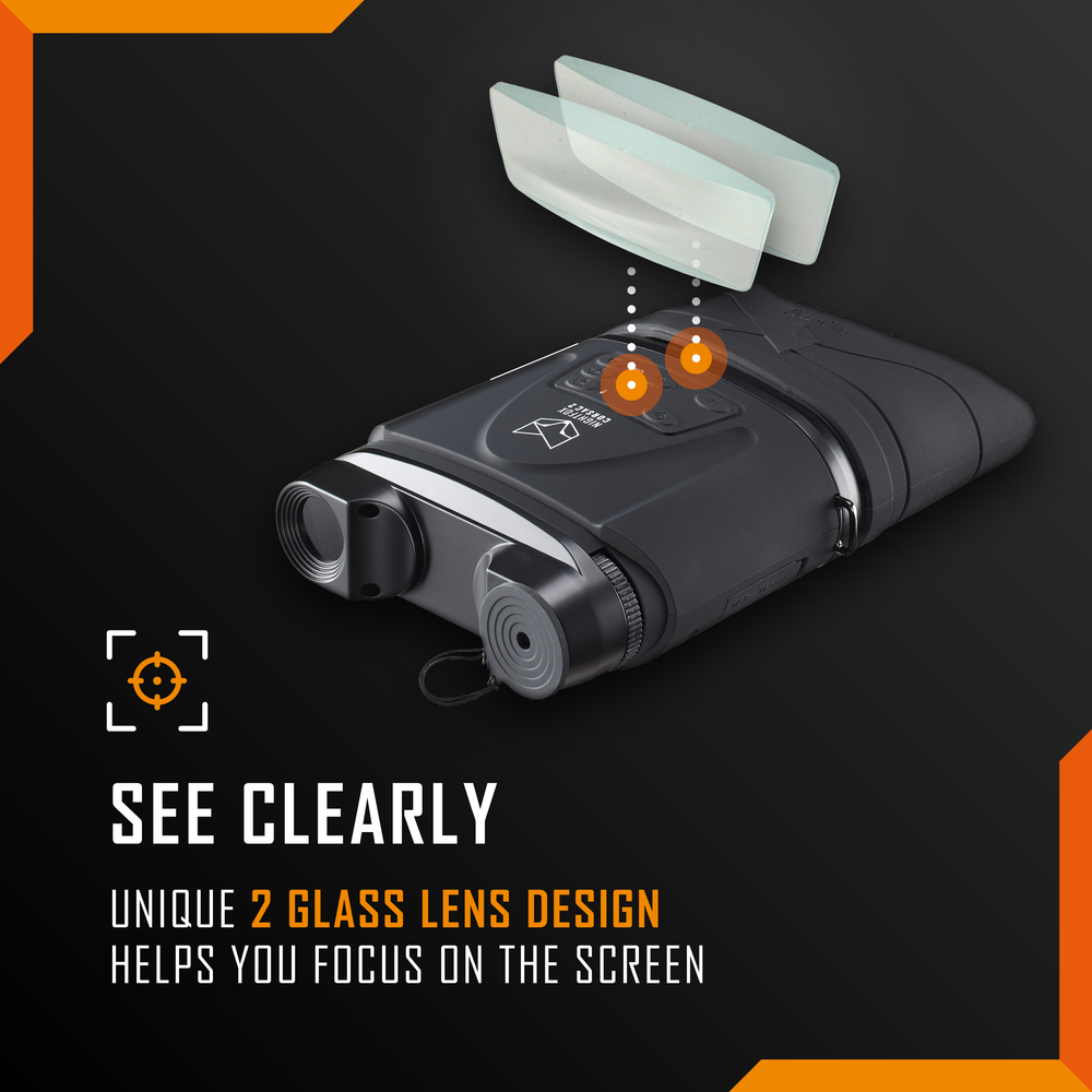 Nightfox Corsac 2 HD Night Vision Binoculars | Extra Large Screen
