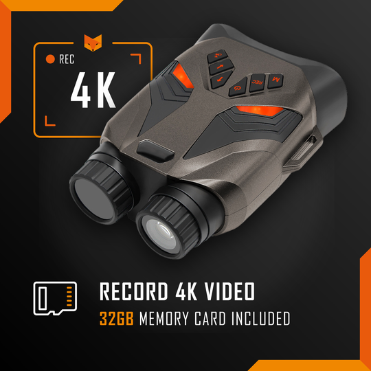 GTMEDIA N2 Night Vision Goggles - Infrared Digital Binoculars For Total Darkness Surveillance - 5x Zoom, Waterproof