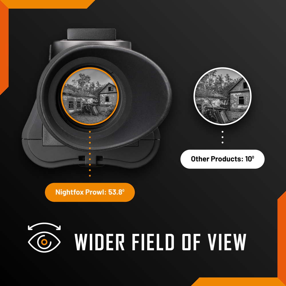 The Nightfox prowl has a wide field of view, so you can stay aware of your peripheral vision.