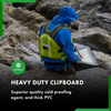 An A4 Professional waterproof clipboard being used in a coastal environment.