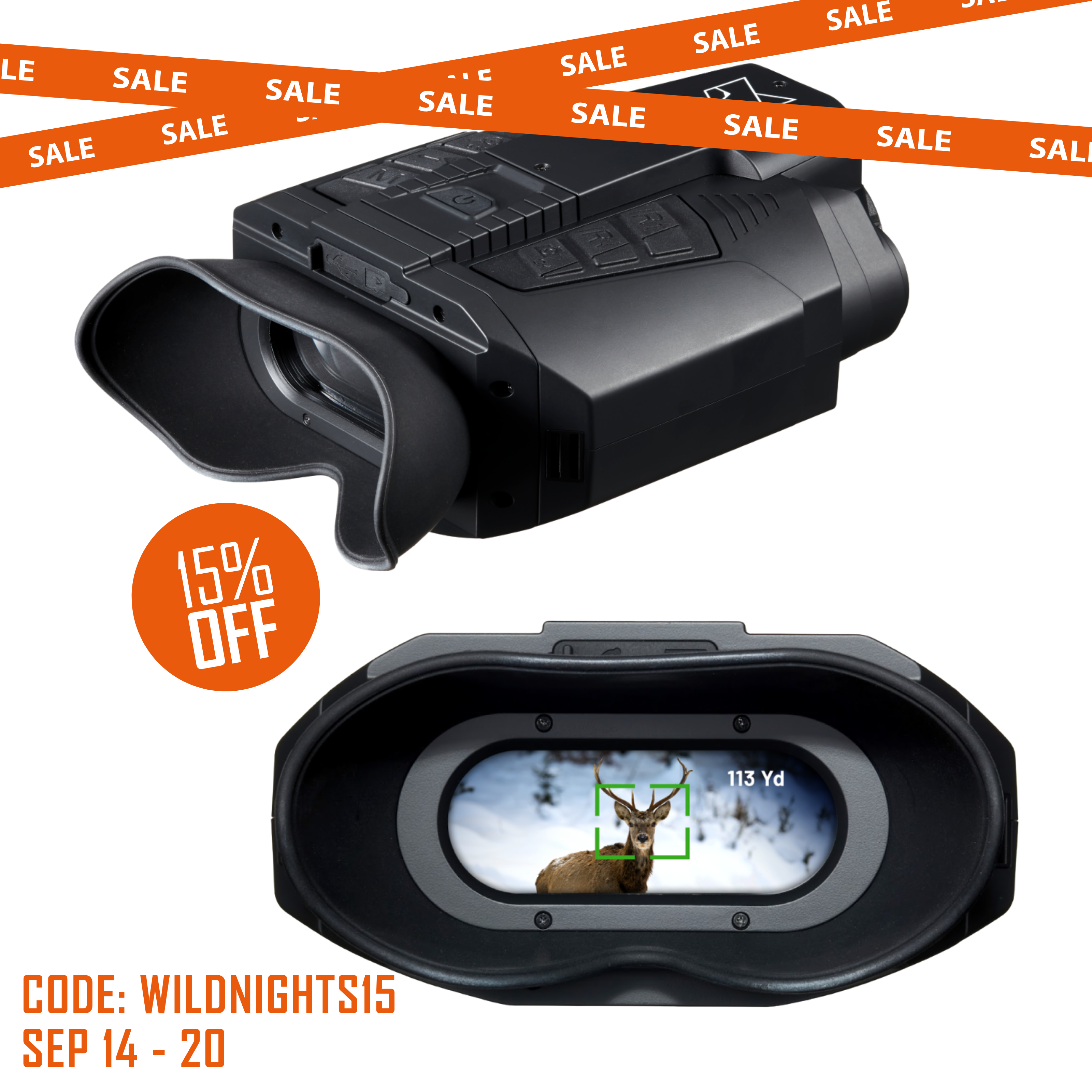 A picture of the Nightfox Vulpes HD Rangefinder Night Vision Binocular